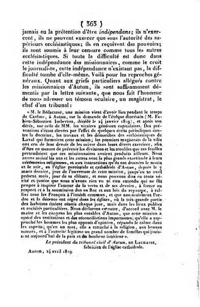 L'ami de la religion et du roi journal ecclesiastique, politique et litteraire