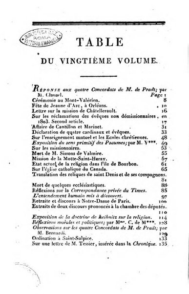 L'ami de la religion et du roi journal ecclesiastique, politique et litteraire