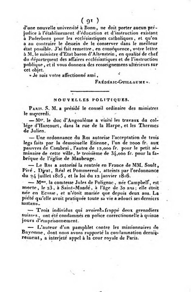 L'ami de la religion et du roi journal ecclesiastique, politique et litteraire