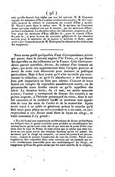 L'ami de la religion et du roi journal ecclesiastique, politique et litteraire