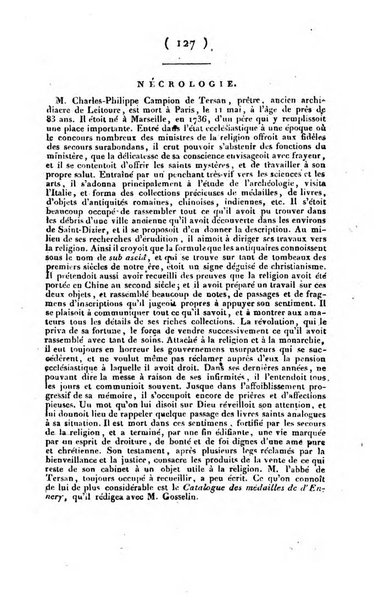 L'ami de la religion et du roi journal ecclesiastique, politique et litteraire