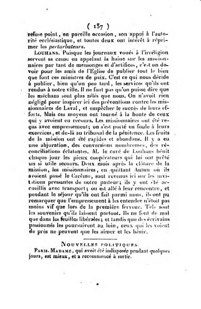 L'ami de la religion et du roi journal ecclesiastique, politique et litteraire