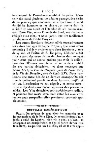 L'ami de la religion et du roi journal ecclesiastique, politique et litteraire