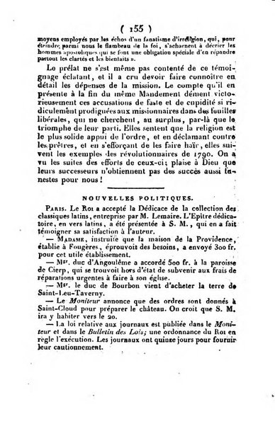 L'ami de la religion et du roi journal ecclesiastique, politique et litteraire