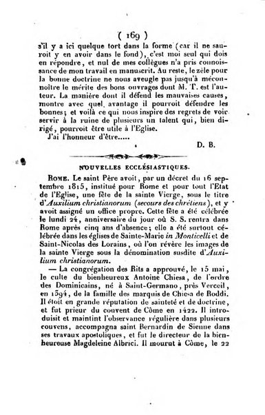 L'ami de la religion et du roi journal ecclesiastique, politique et litteraire