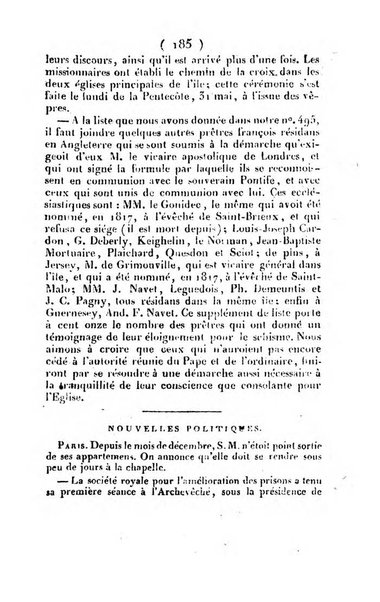 L'ami de la religion et du roi journal ecclesiastique, politique et litteraire