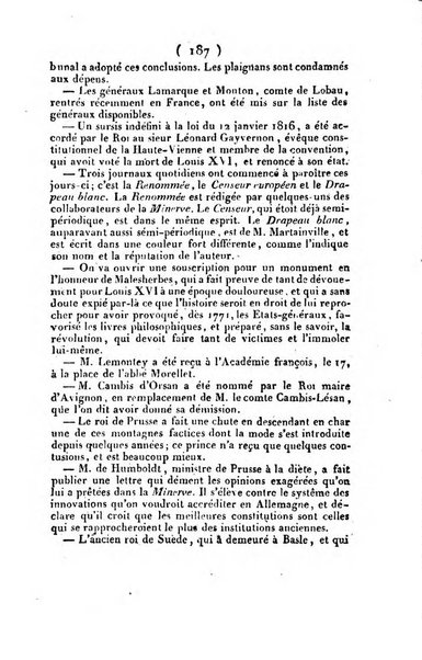 L'ami de la religion et du roi journal ecclesiastique, politique et litteraire