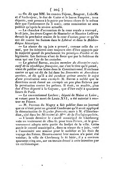 L'ami de la religion et du roi journal ecclesiastique, politique et litteraire