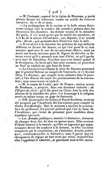 L'ami de la religion et du roi journal ecclesiastique, politique et litteraire