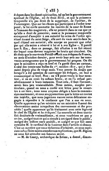 L'ami de la religion et du roi journal ecclesiastique, politique et litteraire