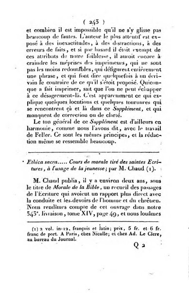 L'ami de la religion et du roi journal ecclesiastique, politique et litteraire