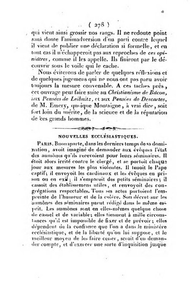 L'ami de la religion et du roi journal ecclesiastique, politique et litteraire