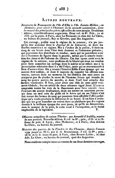 L'ami de la religion et du roi journal ecclesiastique, politique et litteraire