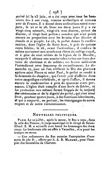 L'ami de la religion et du roi journal ecclesiastique, politique et litteraire