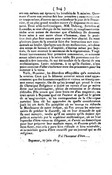 L'ami de la religion et du roi journal ecclesiastique, politique et litteraire