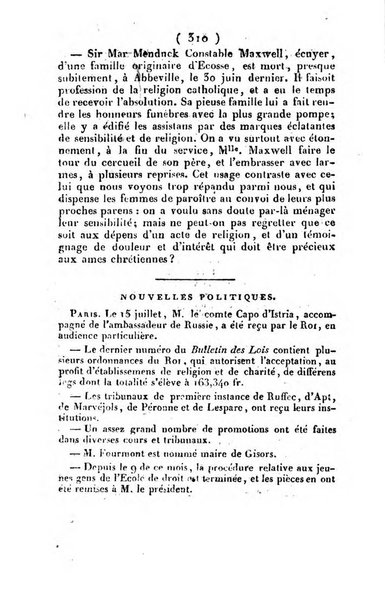 L'ami de la religion et du roi journal ecclesiastique, politique et litteraire