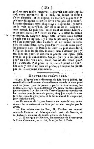 L'ami de la religion et du roi journal ecclesiastique, politique et litteraire