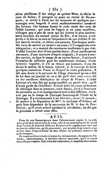 L'ami de la religion et du roi journal ecclesiastique, politique et litteraire