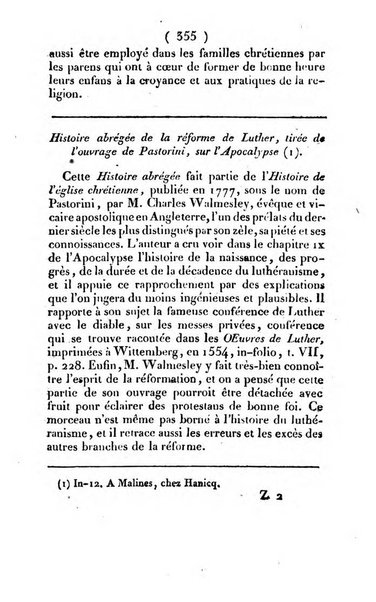 L'ami de la religion et du roi journal ecclesiastique, politique et litteraire