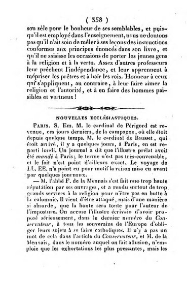 L'ami de la religion et du roi journal ecclesiastique, politique et litteraire