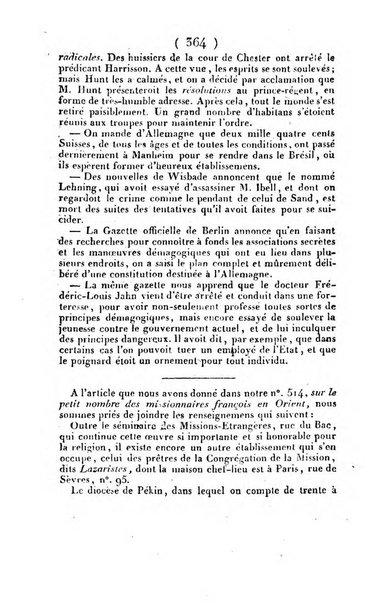 L'ami de la religion et du roi journal ecclesiastique, politique et litteraire