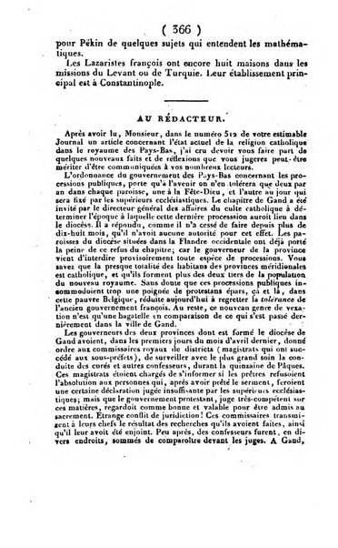 L'ami de la religion et du roi journal ecclesiastique, politique et litteraire