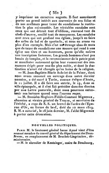 L'ami de la religion et du roi journal ecclesiastique, politique et litteraire