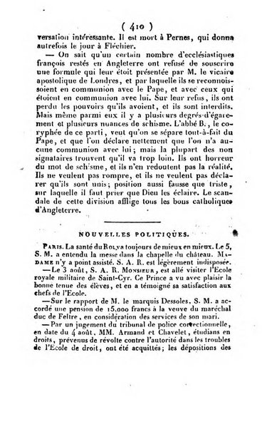 L'ami de la religion et du roi journal ecclesiastique, politique et litteraire