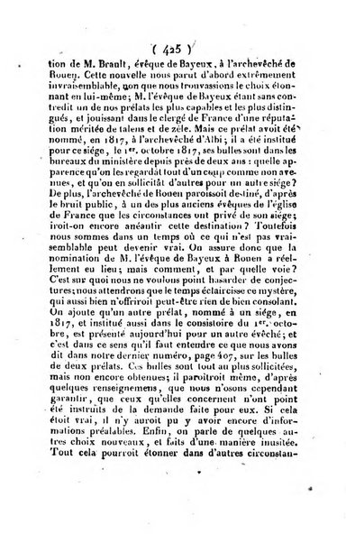 L'ami de la religion et du roi journal ecclesiastique, politique et litteraire