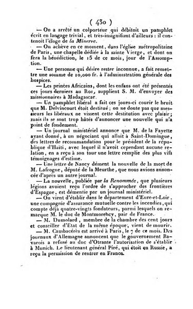 L'ami de la religion et du roi journal ecclesiastique, politique et litteraire