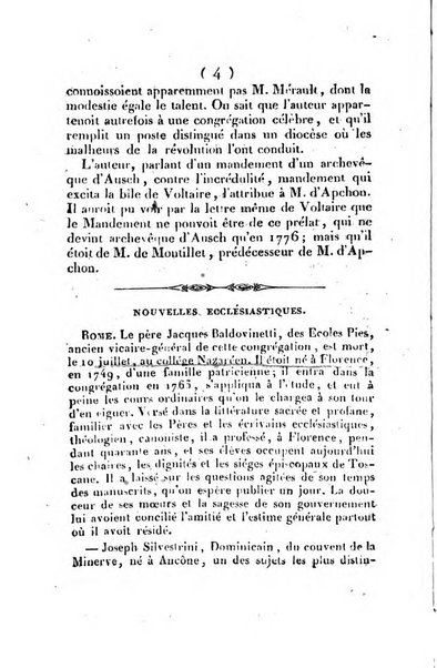 L'ami de la religion et du roi journal ecclesiastique, politique et litteraire