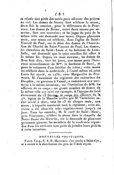 L'ami de la religion et du roi journal ecclesiastique, politique et litteraire