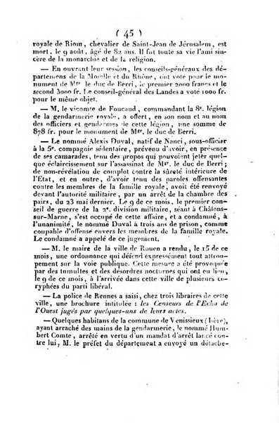 L'ami de la religion et du roi journal ecclesiastique, politique et litteraire