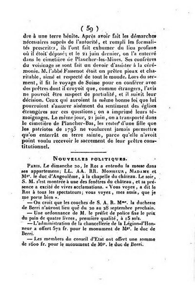 L'ami de la religion et du roi journal ecclesiastique, politique et litteraire