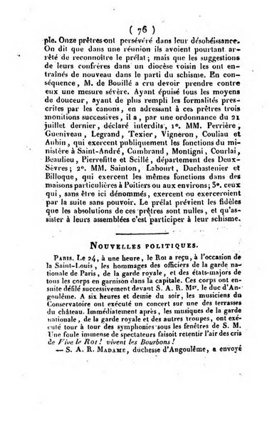 L'ami de la religion et du roi journal ecclesiastique, politique et litteraire