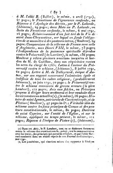 L'ami de la religion et du roi journal ecclesiastique, politique et litteraire