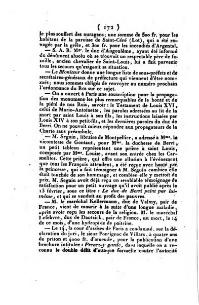 L'ami de la religion et du roi journal ecclesiastique, politique et litteraire