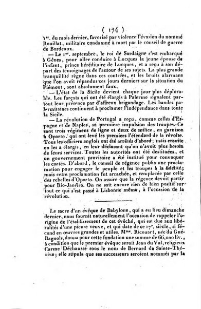 L'ami de la religion et du roi journal ecclesiastique, politique et litteraire