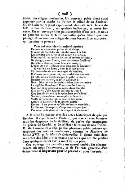 L'ami de la religion et du roi journal ecclesiastique, politique et litteraire