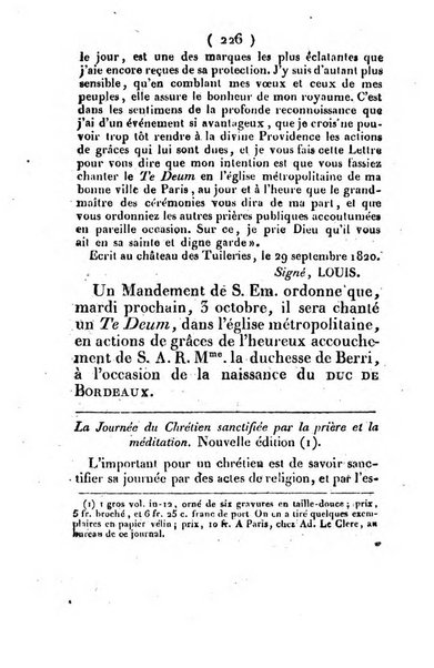 L'ami de la religion et du roi journal ecclesiastique, politique et litteraire