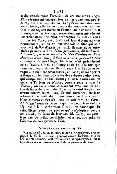 L'ami de la religion et du roi journal ecclesiastique, politique et litteraire