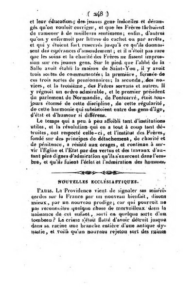 L'ami de la religion et du roi journal ecclesiastique, politique et litteraire