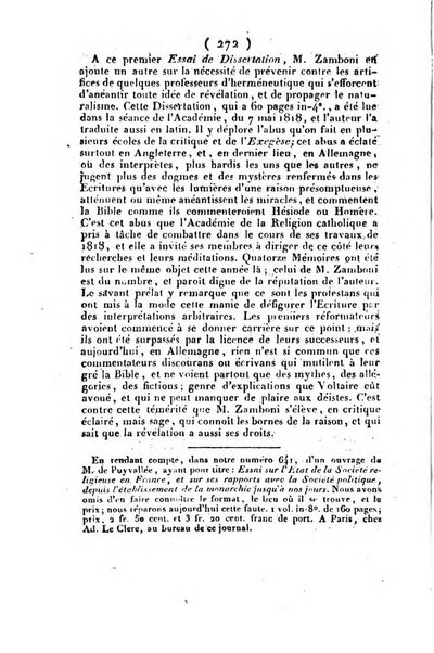 L'ami de la religion et du roi journal ecclesiastique, politique et litteraire