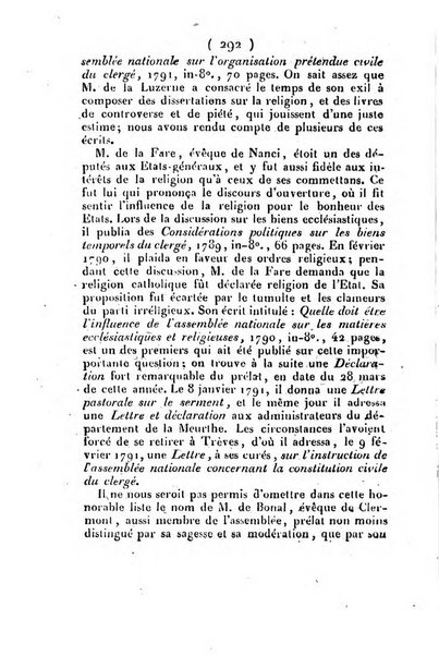 L'ami de la religion et du roi journal ecclesiastique, politique et litteraire