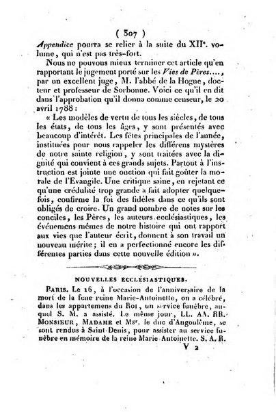 L'ami de la religion et du roi journal ecclesiastique, politique et litteraire