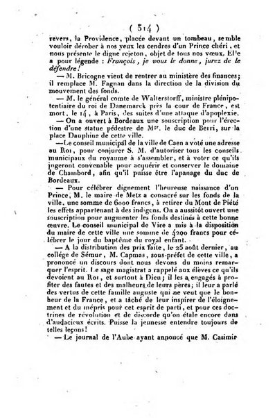 L'ami de la religion et du roi journal ecclesiastique, politique et litteraire