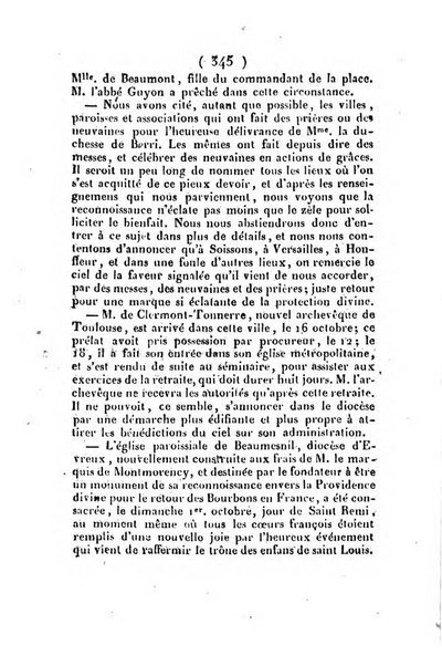 L'ami de la religion et du roi journal ecclesiastique, politique et litteraire