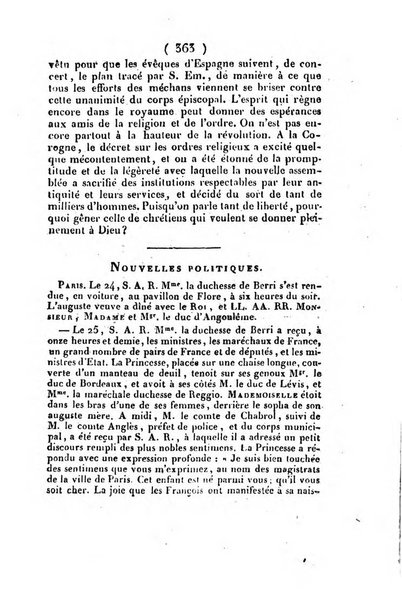 L'ami de la religion et du roi journal ecclesiastique, politique et litteraire