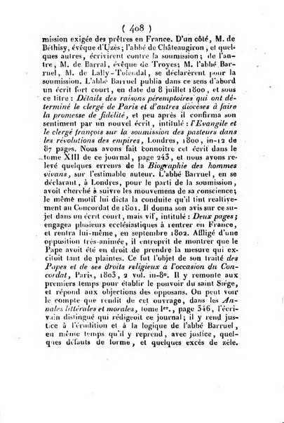 L'ami de la religion et du roi journal ecclesiastique, politique et litteraire