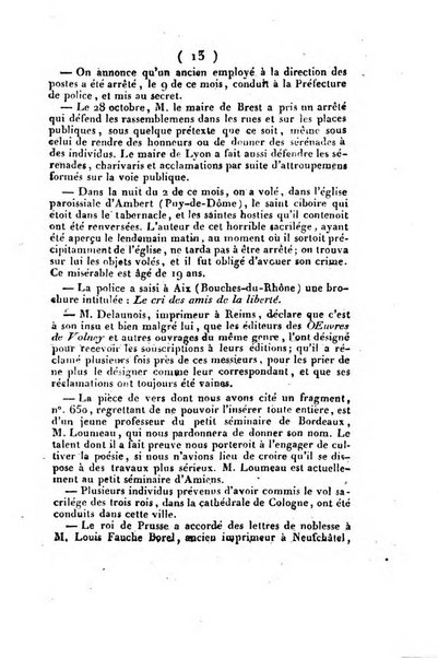 L'ami de la religion et du roi journal ecclesiastique, politique et litteraire